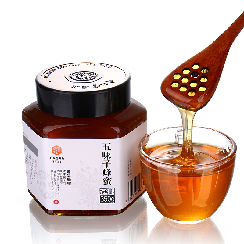 北京同仁堂蜂业五味子蜂蜜350g/瓶 天然农家自产土蜂蜜五味子蜜天然滋补蜂蜜 波美度 ≥43°