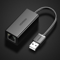 格瑞特宏歌X绿 联 20253 USB2.0转百兆有线网卡 RJ45网线接口转换器 白
