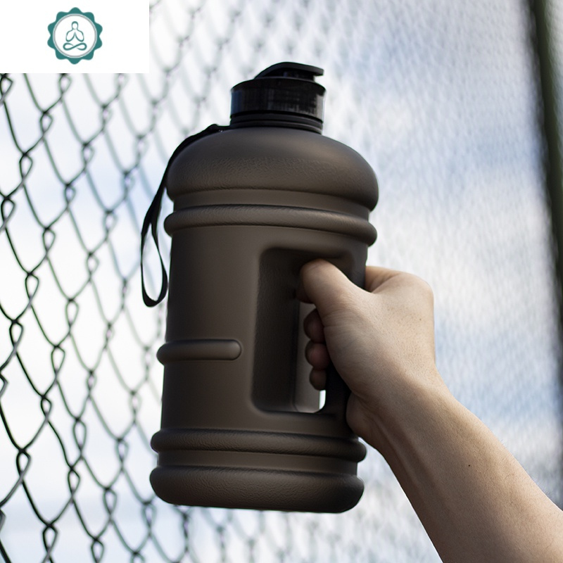 2运动水杯男特大号健身水壶大容量水桶太空杯200 直饮磨砂黑2.