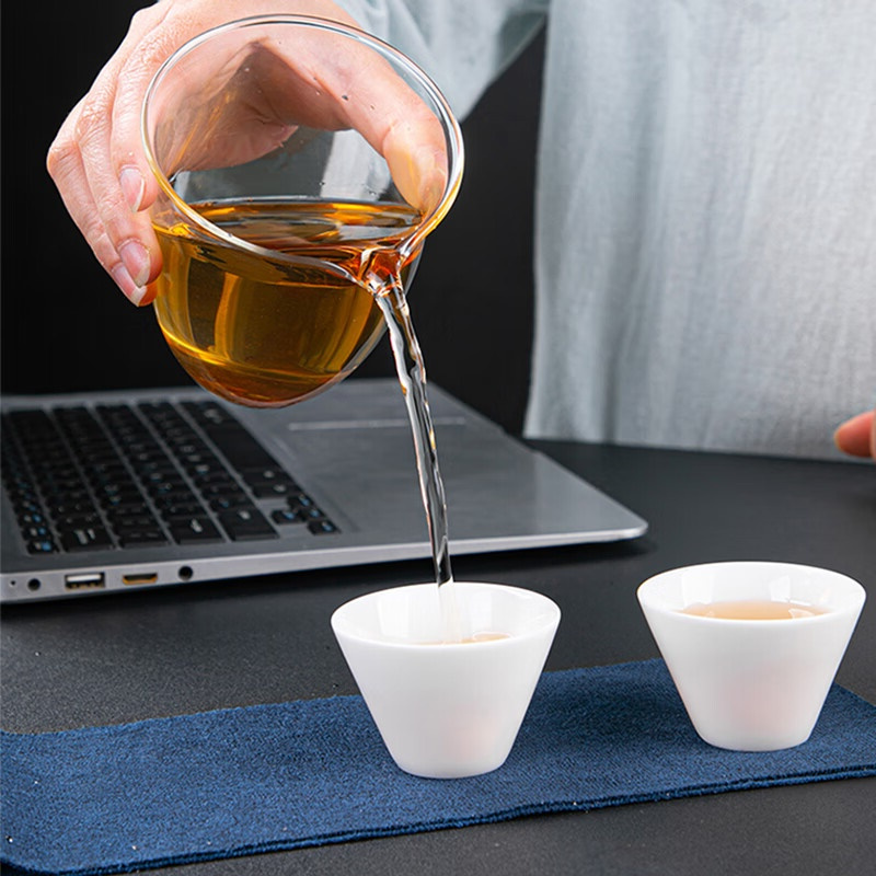 拓牌 5头羊脂玉瓷快客杯(红色包)eva便携包 茶具 TP020 jh高清大图