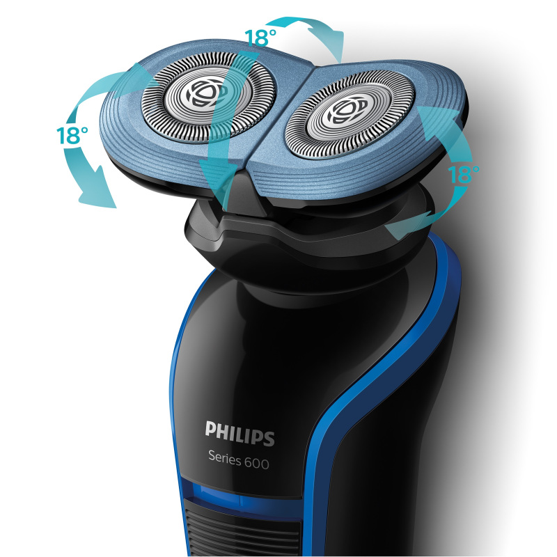 M 飞利浦(Philips)电动剃须刀 旋转式双刀头 全身水洗 充电式胡须刀 进口刀头 贴面剃须 持久续航S628/02