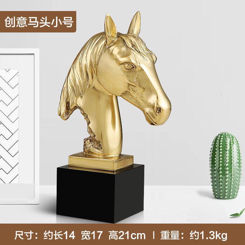 美帮汇马头摆件个性创意北欧风格办公室办公桌装饰品样板房艺术品摆设高清大图