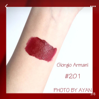 阿玛尼（Armani）口红 红管唇釉丝绒哑光液态唇彩显色唇膏201#姨妈色6.5ml 阿玛尼红管牛血色