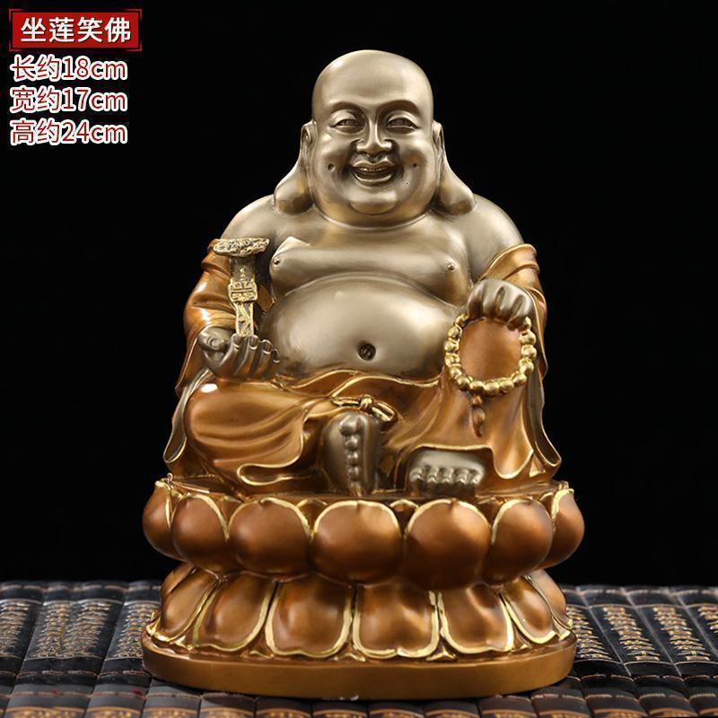 家柏饰(CORATED)铜弥勒佛大肚笑佛像摆件工艺品客厅玄关位家居供奉高清大图