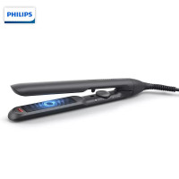飞利浦(PHILIPS) 电卷发棒 直板夹智能温控 卷直两用 夹板小滑板 礼物推荐 BHS515/05 白色