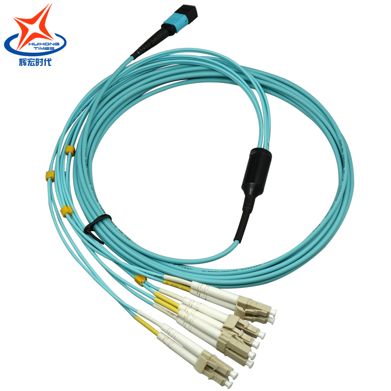 辉宏时代MPO-FC 24芯万兆多模OM3光纤跳线40G模块光纤连接线1米
