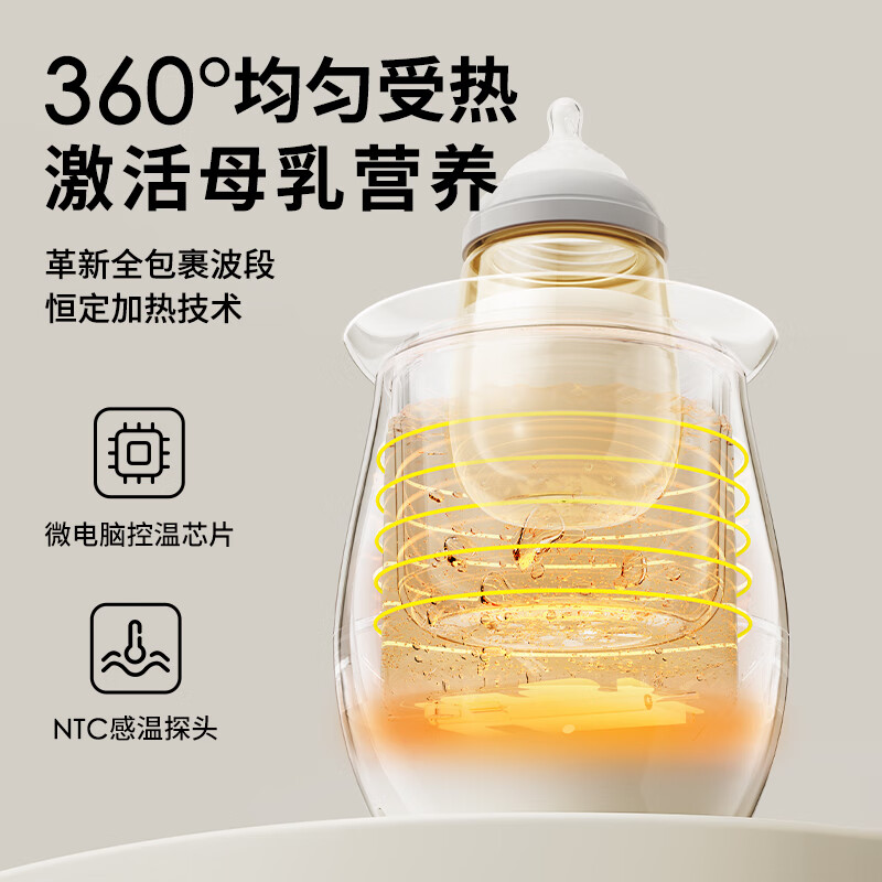 小白熊SnowBear婴儿温奶器 恒温暖奶器 母乳解冻 奶瓶热奶器多功能加热辅食 HL-5062高清大图