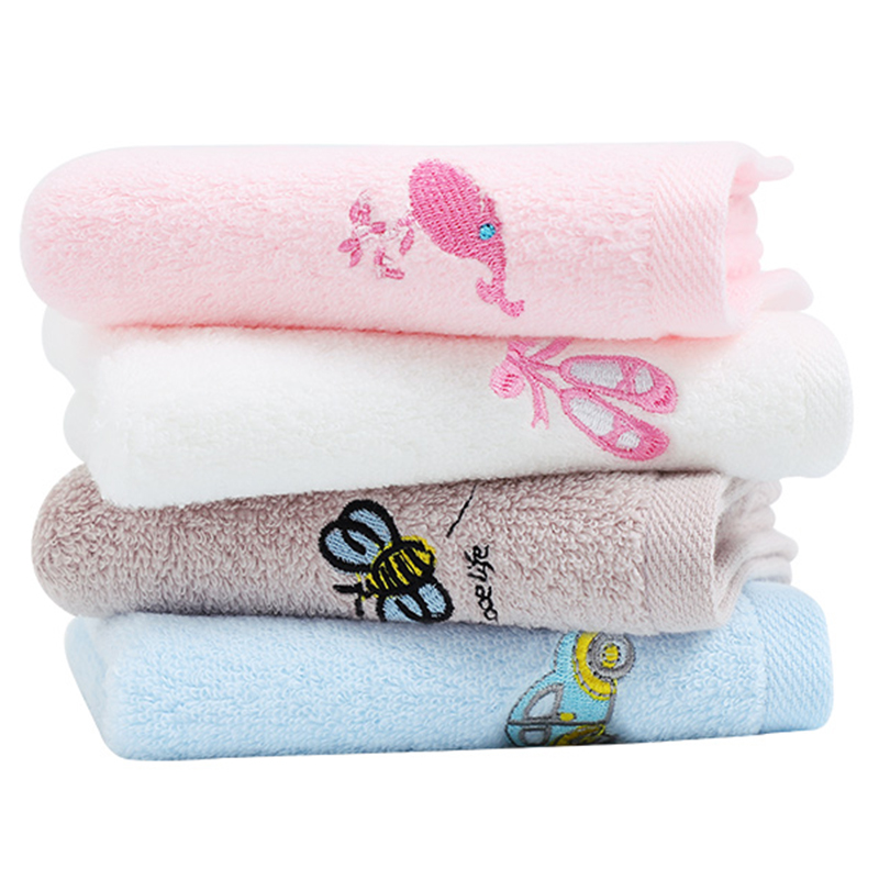 6条装洁丽雅毛巾纯棉卡通洗脸家用儿童毛巾宝宝柔软吸水小面巾高清大图
