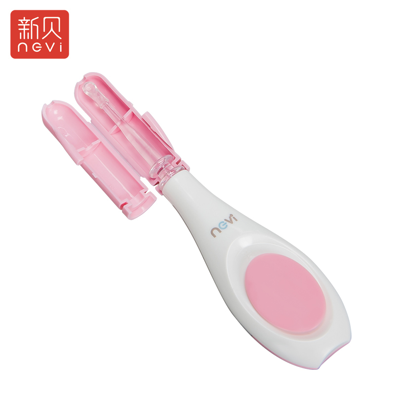 新贝(ncvi)掏耳宝 婴儿耳勺 儿童耳勺 XB-8976 环保材质 硅胶头套 可爱粉高清大图