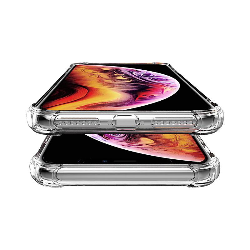 ESCASE 苹果iPhoneX/Xs手机壳手机套iphone手机壳强保护防摔款女 苹果手机套透明硅胶软壳简约男款 透白