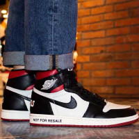 耐克 Nike Air Jordan AJ1 aj1 乔1 黑红脚趾禁穿年度新秀陈冠希联名丝绸男士休闲运动高帮篮球鞋