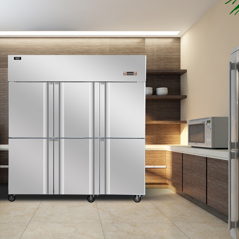 澳柯玛aucmavcf16d6mtxa1620升厨房冰箱双温商用立式冷柜hd