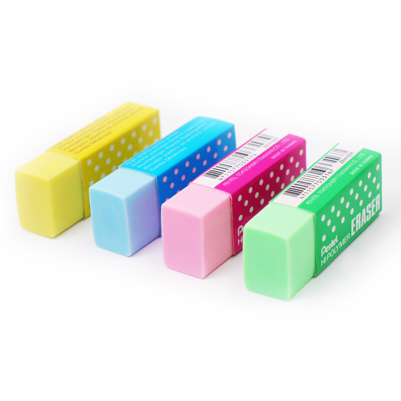 派通pentel高聚物集屑橡皮学生儿童制图橡皮擦zeh054块装学生用超净