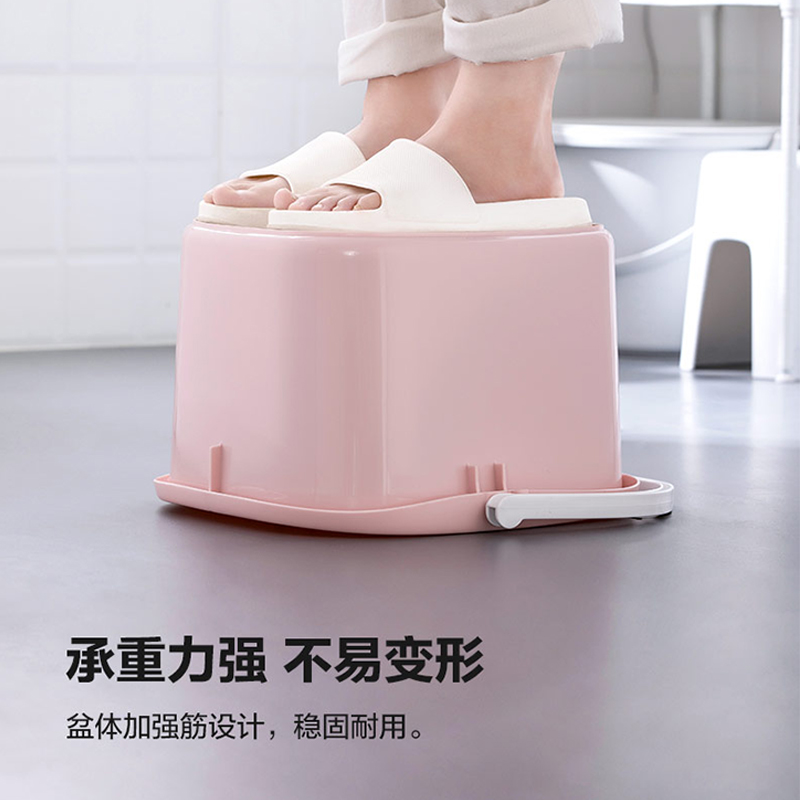 茶花(CHAHUA) 舒益沐足盆14.5L-0351粉色高清大图