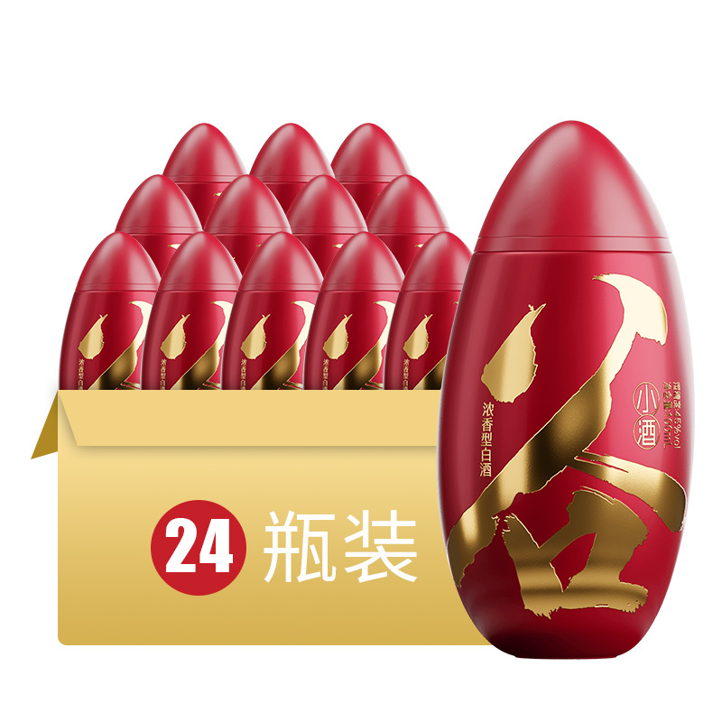 谷小酒 红米粒 45度 100ml*24瓶 整箱装 浓香型白酒