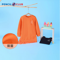 [直降价:39元]铅笔俱乐部童装女童双层连衣裙秋装儿童不规则下摆裙子