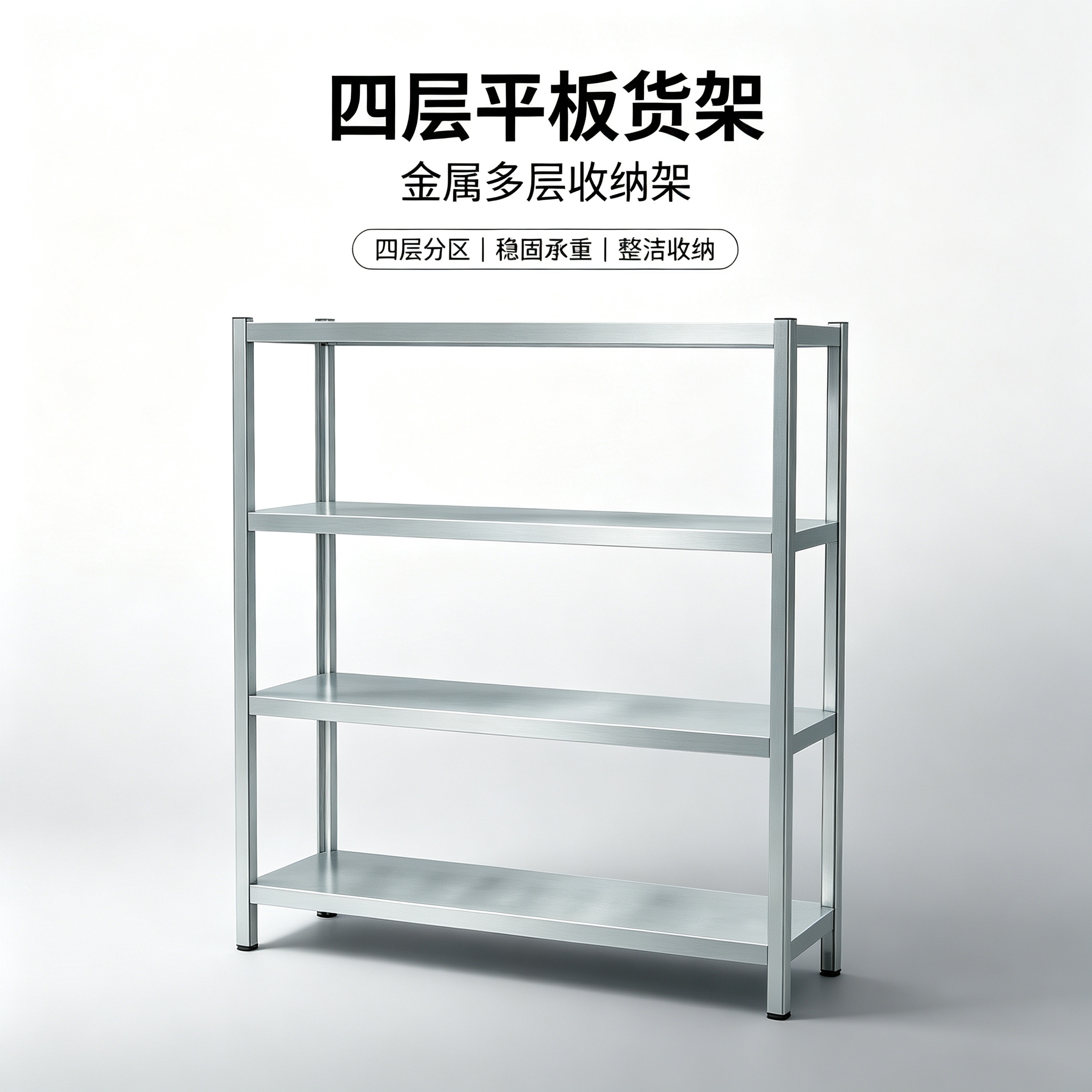 优迈克 YMK-TPJ110 四层平板货架 1100*500*1550 单位:台 银色高清大图