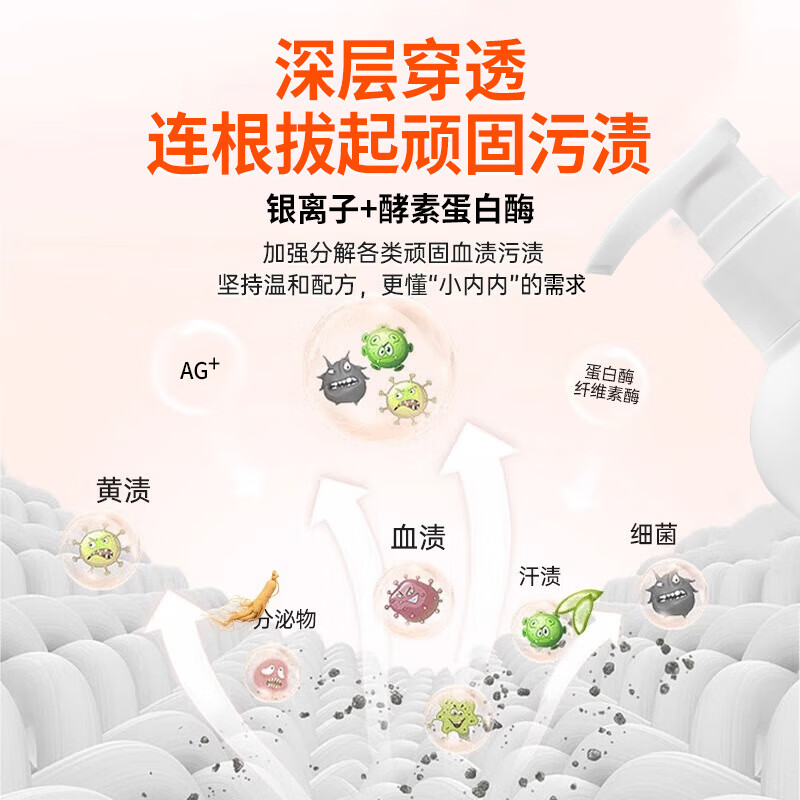 LK 除菌除螨抑菌手洗机洗祛味去渍深层洁净抑菌内衣裤洗衣液500g高清大图