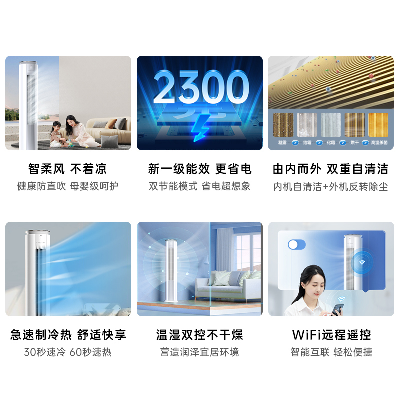 TCL 大2匹 智臻 新一级能效 变频冷暖 以旧换新 立柜式空调柜机KFRd-51LW/D-MT23Bp(B1)