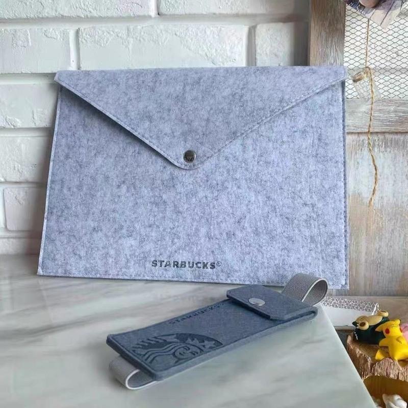 2021春季ipad笔记本平板电脑包灰色毛毡公文手拿袋收纳便携 35*25cm