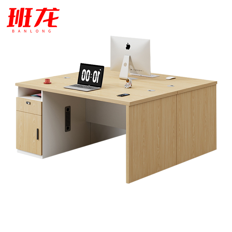 班龙电脑桌1.6米双人位张高清大图