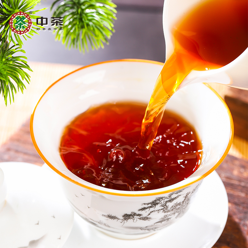 中茶陈年普洱茶散茶7年熟普400g配手提袋 1308云南布朗普洱茶叶中华老字号