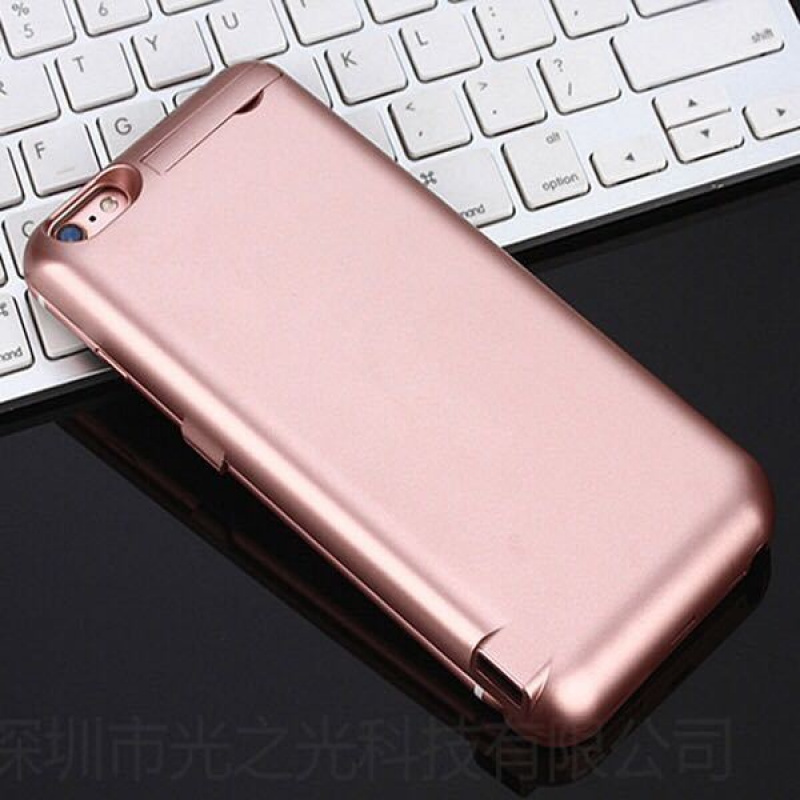 10000毫安苹果5s/6/7/8无线背夹充电宝iphone6plus移动电源手机壳 玫瑰金 iphone6/6S4.7