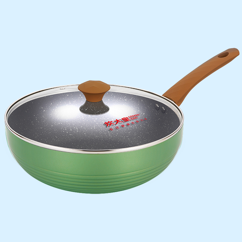 炊大皇(COOKER KING)新钻不粘炒菜锅家用平底炒锅易洁锅具明火燃气电磁炉通用30cmCG30XZ-1