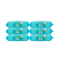 飘漾(Pure Young)婴儿柔湿巾 [99%除菌 ]泡泡除菌 泡沫除菌 80片带盖×6联包
