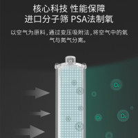 鱼跃保健型制氧机YU500新升级提手款吸氧机家用老人小型孕妇车载氧气机家庭式氧气机学生保健吸氧