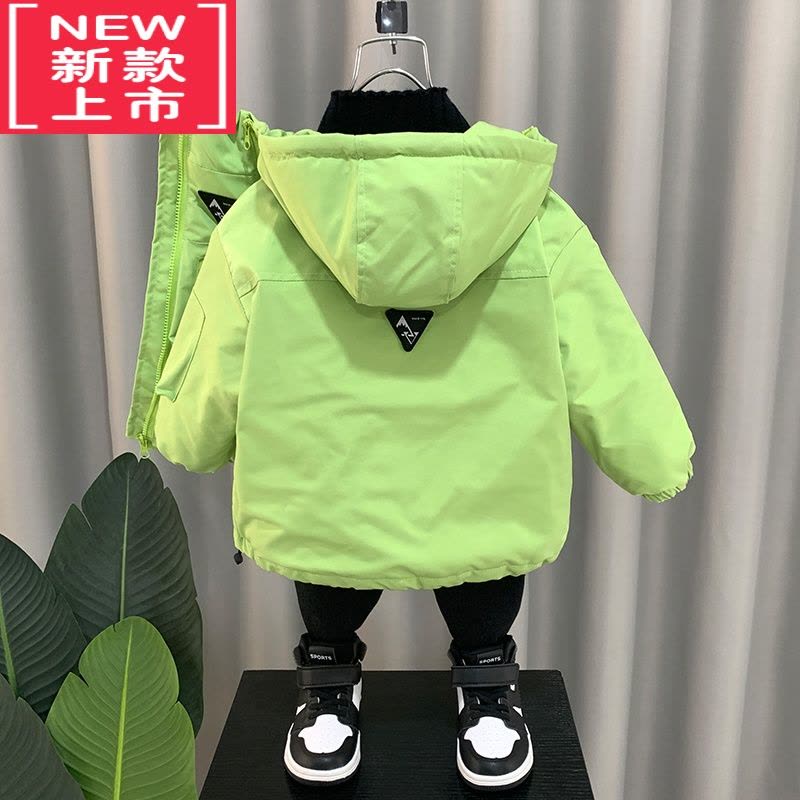 可莉允儿童男童棉衣外套冬季2022新款夹棉冲锋衣炸街棉服宝宝冬装上衣潮图片