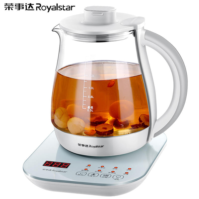 荣事达(Royalstar)养生壶YSH1887玻璃面板多功能电热水壶高硼硅玻璃壶触控式煎药壶花茶器煲茶壶烧水壶