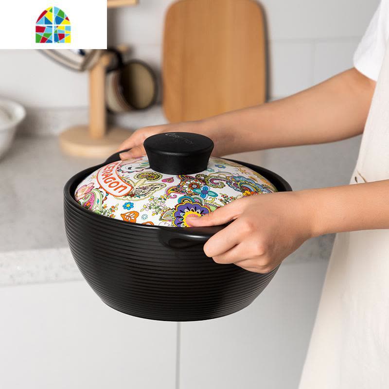 日式陶瓷砂锅家用燃气可高温大小号沙锅煲仔饭瓦罐汤养生炖锅 FENGHOU 1.5L奶锅[适用1-3人][烧坏换新]图片