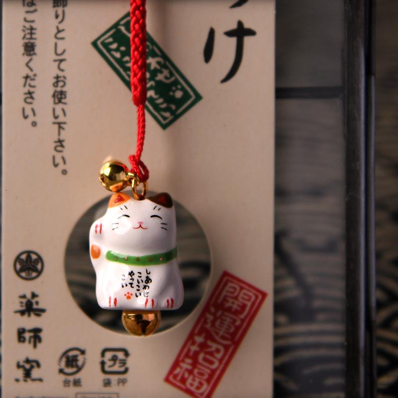 日本猫平安挂饰日式包包手机挂件女生可爱生日进口 三维工匠 7348福气高约2CM高清大图