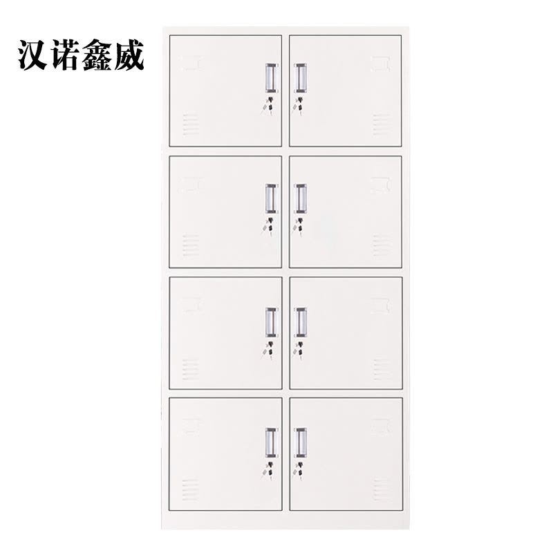 汉诺鑫威加厚八门钢制更衣柜员工柜铁皮职工储物柜带锁存包柜图片