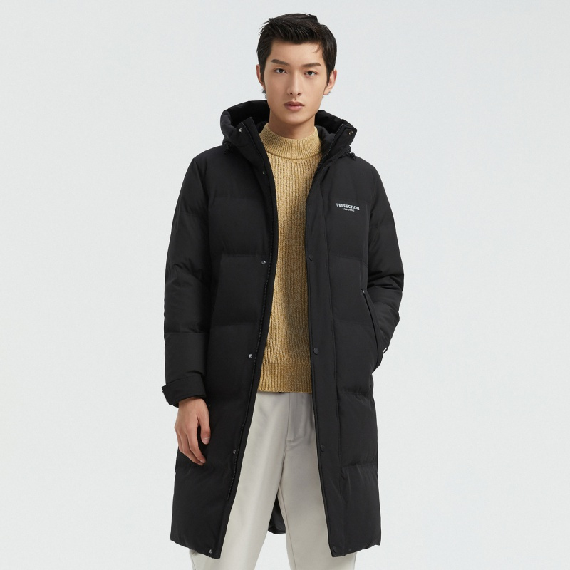 波司登羽绒服男士过膝长款2020新款休闲连帽保暖冬外套B00145171