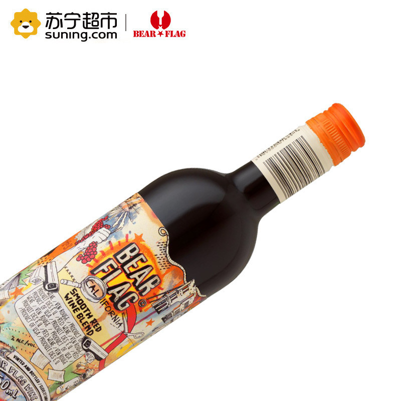 熊旗TM加州柔顺混酿红葡萄酒 750ml 单支装