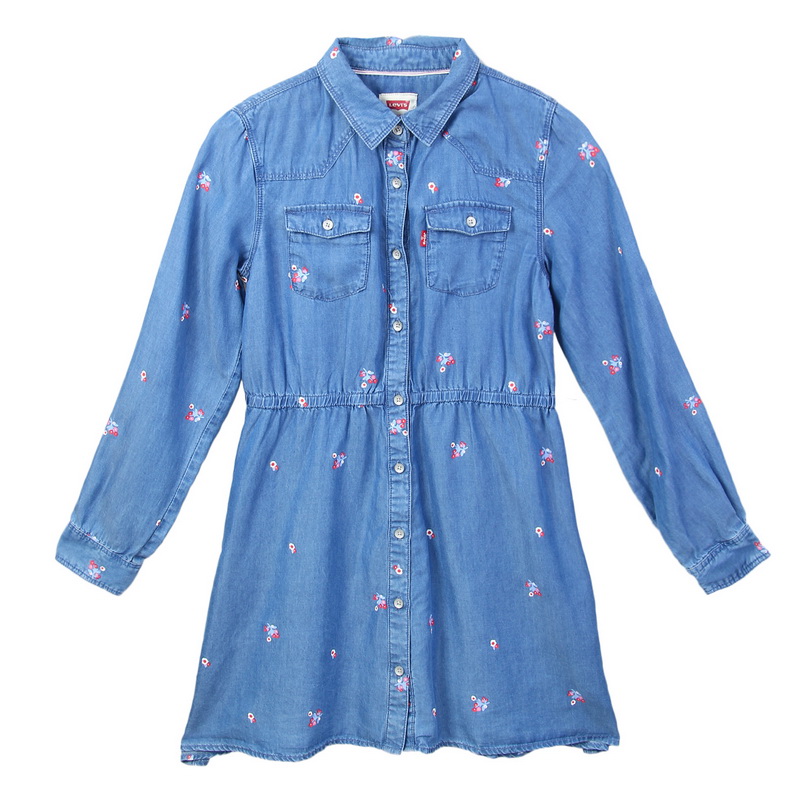 LEVIS2018春女大童梭织长袖连衣裙 81612DR615M1N