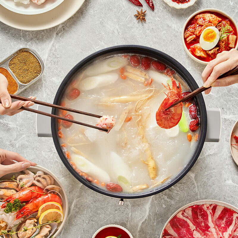 小熊(bear) DHG-H60D7多用途锅电煮锅 多功能锅 家用电热锅火锅高清大图