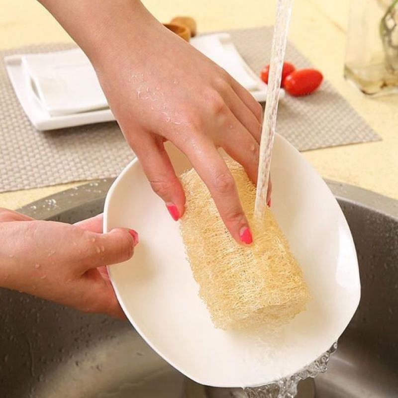 【丝瓜络】干丝瓜瓤抹布水瓜锅刷去污不沾油百洁布洗碗神器-新丝瓜络条;中号*2个装