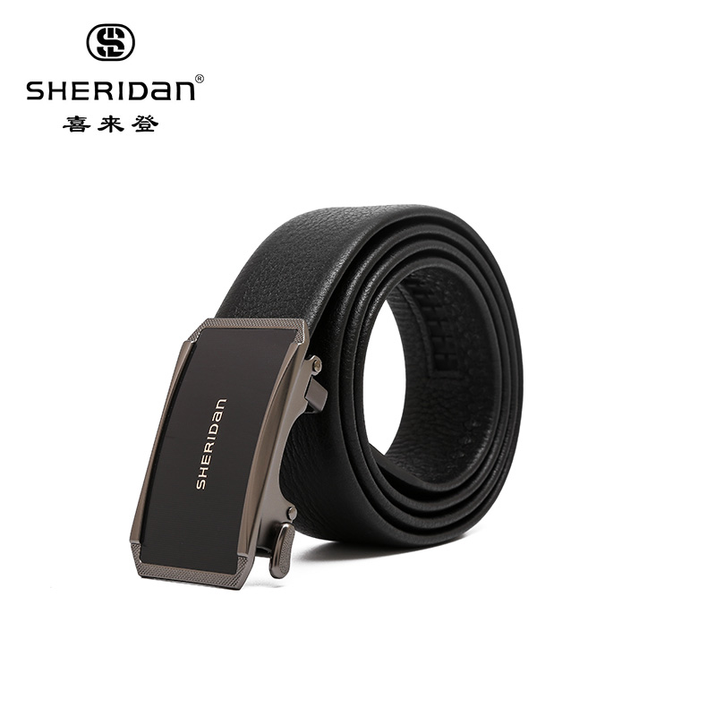 喜来登SHERIDAN男士内穿自动扣头层牛皮皮带(彩盒) NL190361S