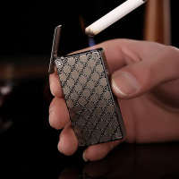 百诚正品创意个性触摸感应打火机超薄防风金属充气电子打火机专柜正品 假一罚十 官方授权 支持验货