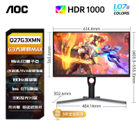 AOC27英寸2K高清MiniLED电竞180Hz电脑显示器屏幕Q27G3XMN
