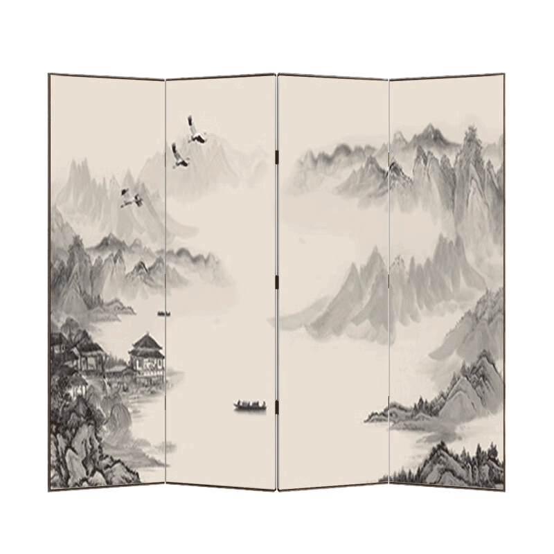 豫众诺 木制山水隔断 1200*2400mm 组高清大图