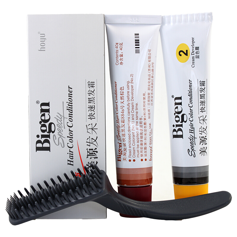 美源(MEIYUAN)发采快速黑发霜 国产884s天然棕色(日本美源染发剂 健康遮盖白发染发膏染发霜 男女兼用)高清大图