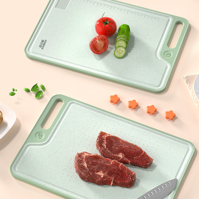康巴赫砧板抗菌分食谷纤维双面案板37*25cm中号KQS-S3725高清大图