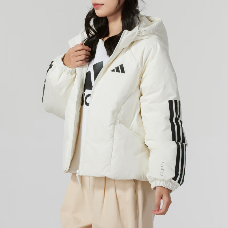 阿迪达斯 (adidas)女装新款时尚百搭运动休闲保暖连帽羽绒服 JG3865 ZP