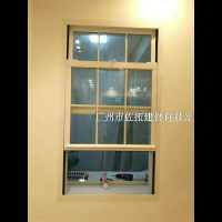 上下推拉窗定制铝合金门窗封阳台双层玻璃窗美式上下提拉窗 不锈钢纱窗