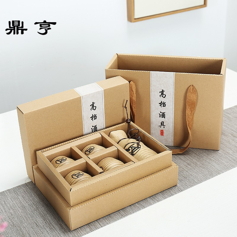 鼎亨复古陶瓷酒具套装黄酒酒壶分酒器白酒杯烈酒杯小酒盅精品酒具