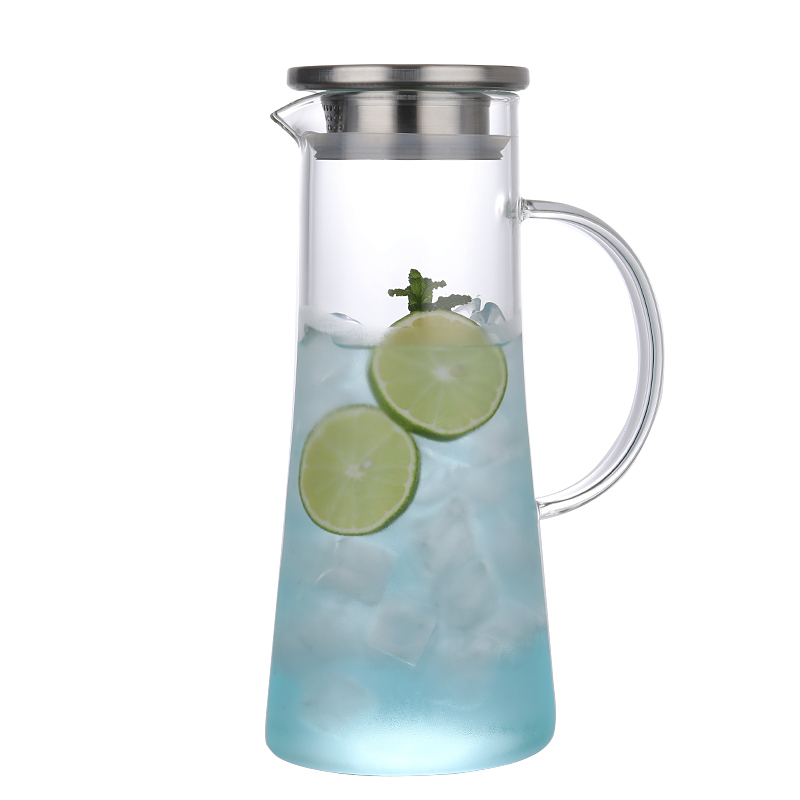 唯铭诺 简约玻璃凉水壶耐热耐高温冷水壶北欧茶壶果汁壶扎壶家用水瓶水具 1500ml 心悦壶